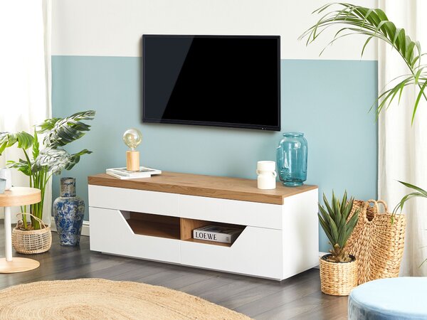 TV stolek CHEVAL Hnědá/Bílá