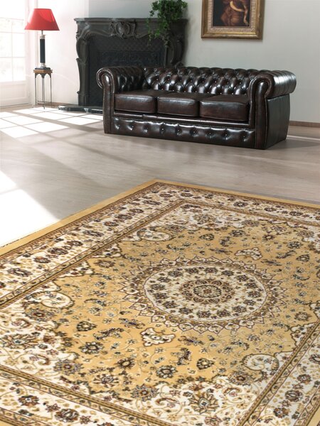 Spoltex, Kusový koberec Salyut beige 1566 A, 120x170, béžová, kancelář