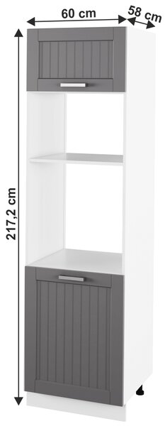 Vestavná skříňka Janne Typ 81 (tmavě šedá + bílá)