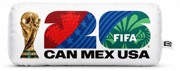 Polštář, dekorativní, tvar obdélník, motiv WORLD CUP 2026, 24x55x10 cm, polyester/akryl/látka, tématika MS 2026, Dekorino PD20260003