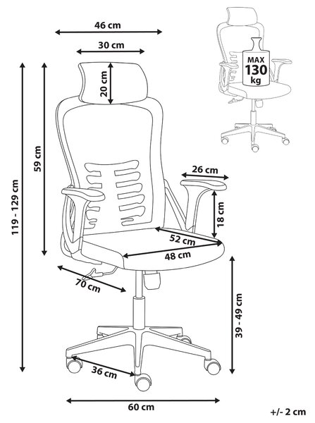 Kancelářská židle ERGONOX Černá
