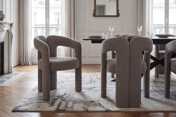 Designová jídelní židle ARCH greige žinylková tkanina Nábytek | Jídelní prostory | Jídelní židle | Klasické