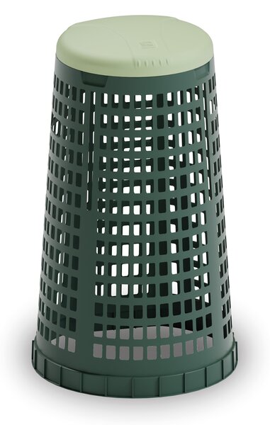 Plastový odpadkový koš na 120 l pytle 1+1 ZDARMA zelený, zelené víko