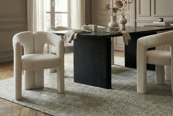Designová jídelní židle ARCH krémově bílá colin bouclé Nábytek | Jídelní prostory | Jídelní židle | Klasické