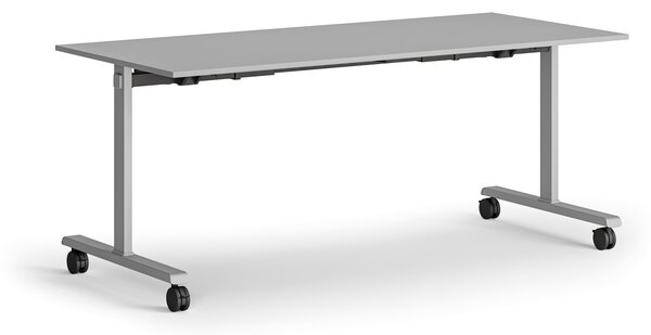 Mobilní stůl MATCH, 180x80 cm, šedá podnož, šedá