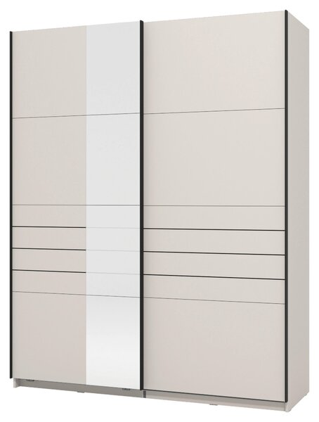 SKŘÍŇ S POSOUVACÍMI DVEŘMI, kašmírová, 145,5/217,5/60 cm Xora - Šatní skříně