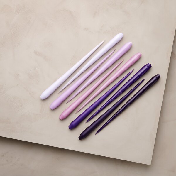 Ester & Erik Set svíček Taper - Airy Violet Výška: 32 cm