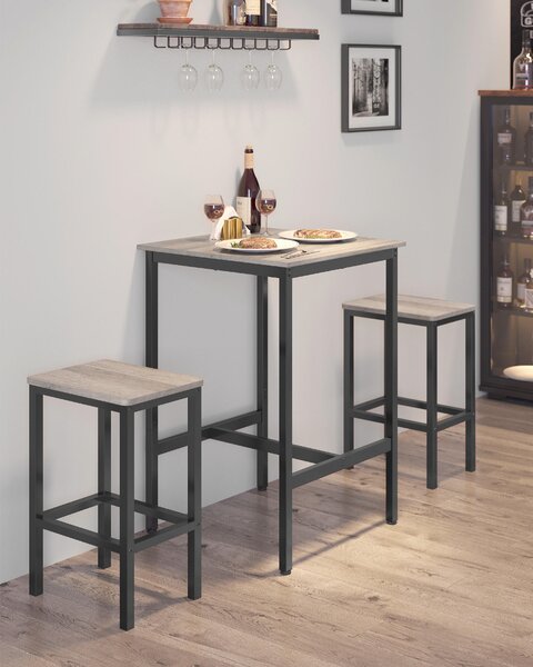 BAROVÝ STŮL, černá, šedobéžová, 60/90/60 cm MID.YOU - Barové stoly, Online Only