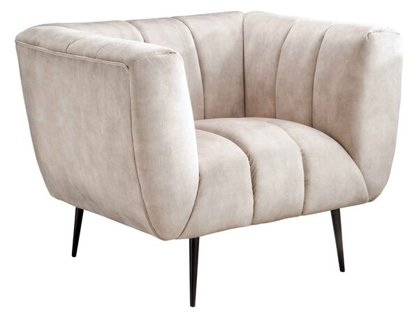 Designové křeslo Nikolai šampaňský samet