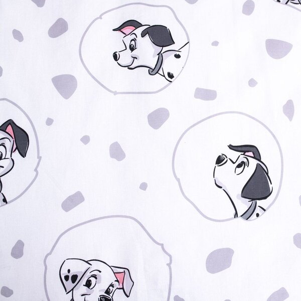 Bílé bavlněné dětské povlečení do postýlky 100x135 cm 101 Dalmatians – Jerry Fabrics