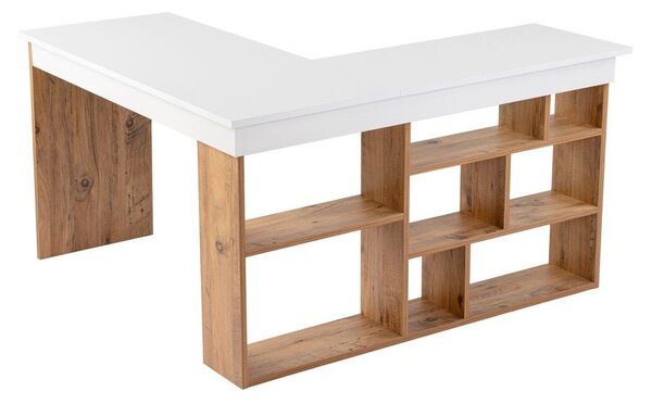 Rohový pracovní stůl v dekoru borovice 120x130 cm Vesper – Kalune Design