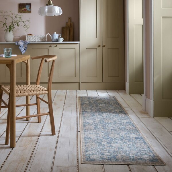 Modrý pratelný běhoun 60x230 cm Orelia Global – Flair Rugs