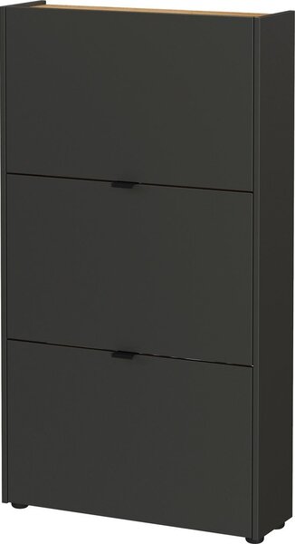 Antracitový výklopný botník 71x127x22 cm Ameca – Germania