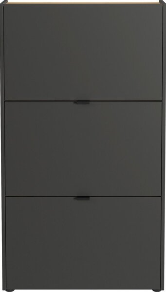 Antracitový výklopný botník 71x127x22 cm Ameca – Germania