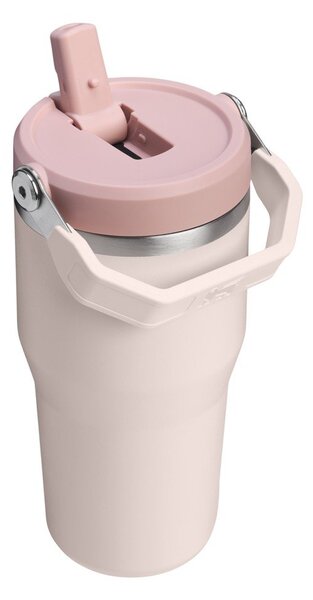 Světle růžová termoska z nerezové oceli 600 ml IceFlow™ Flip Straw 2.0 Tumbler Rose Quartz – Stanley