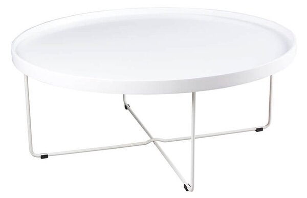 Konferenční stolek bunro Ø 90 cm bílý