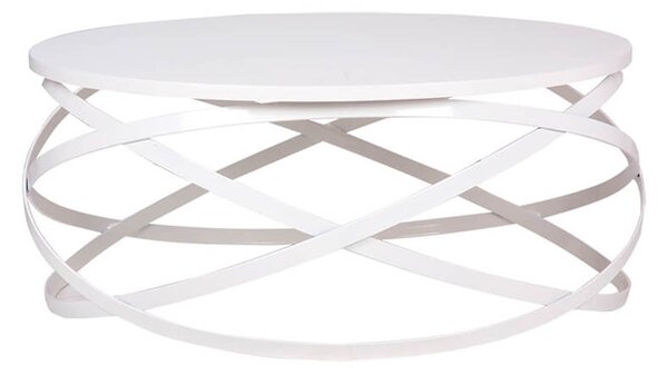Konferenční stolek doria Ø 80 cm bílý
