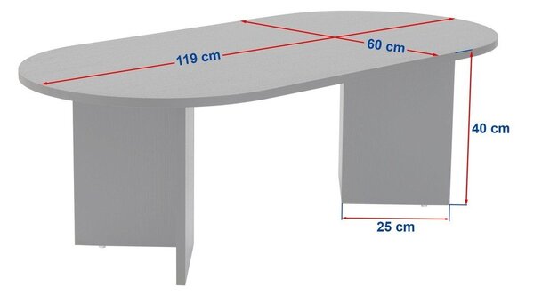 Béžový pololesklý konferenční stolek 60x119 cm Sable – Kalune Design