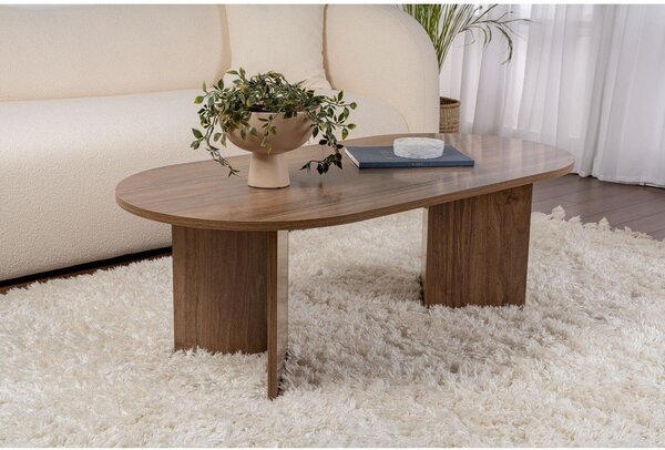 Tmavě hnědý konferenční stolek v dekoru ořechu 60x119 cm Sable – Kalune Design
