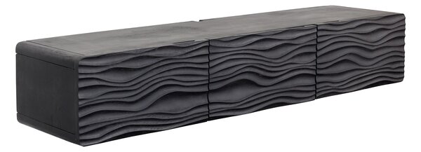 Designový závěsný TV stolek Gavrilla 160 cm černé mango