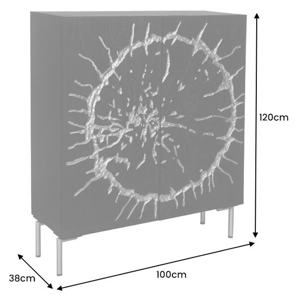 Designová vysoká komoda Dalton 120 cm černé mango