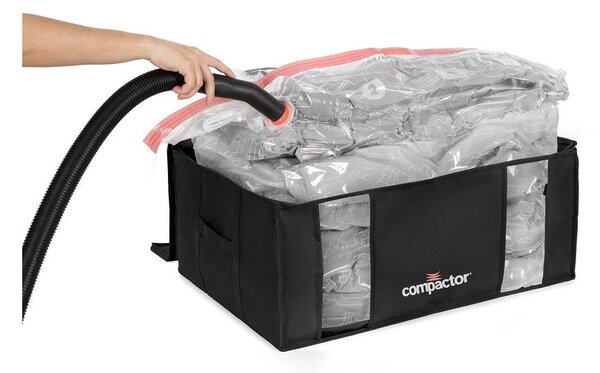 Černý úložný box s vakuovým obalem Compactor Black Edition, objem 210 l