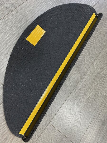 Vopi Nášlapy na schody Quick step antracit půlkruh, samolepící - 24x65 půlkruh (rozměr včetně ohybu)