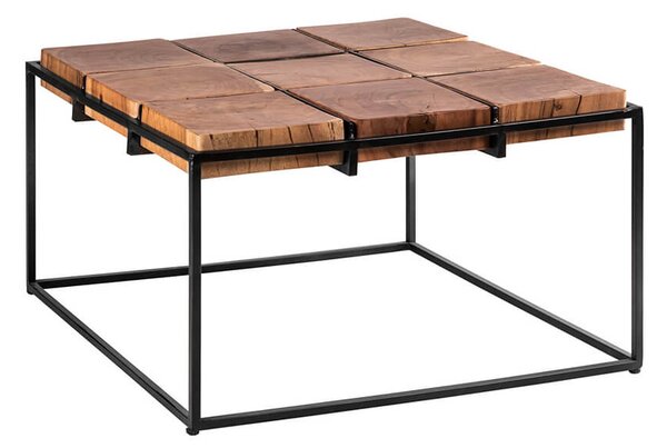 MUZZA Konferenční stolek dikaf 62 x 62 cm hnědý