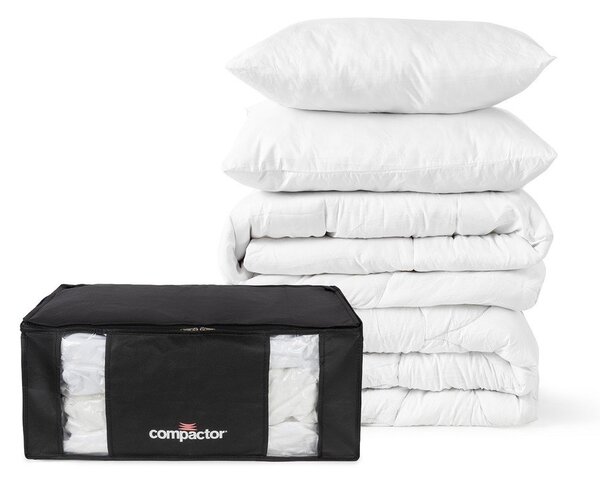 Černý úložný box s vakuovým obalem Compactor Black Edition, objem 210 l