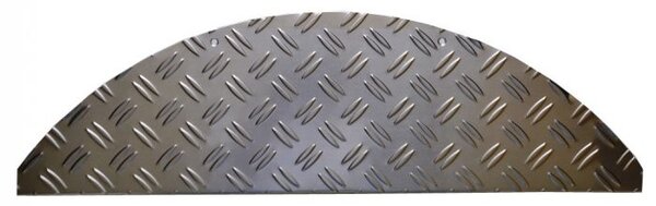 Hamat Nášlapy na schody Hliníkový Steeltred - venkovní i vnitřní - 18x60 půlkruh (rozměr včetně ohybu)