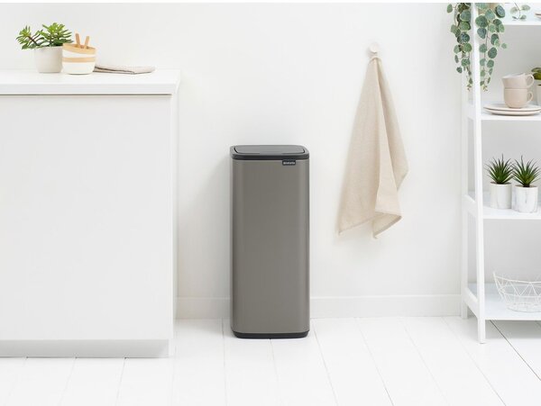 Šedý dotykový ocelový odpadkový koš 30 l Bo Touch – Brabantia