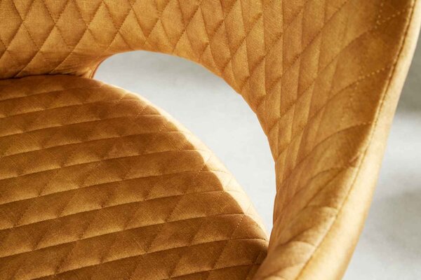 Designová kancelářská židle Laney hořčicový samet