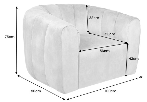 Designové otočné křeslo Kalei tmavě šedý samet