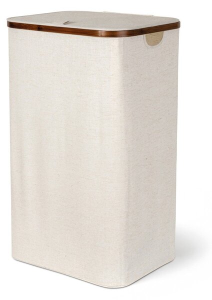 Krémový látkový koš na prádlo Bamboo/Linen – Bigso