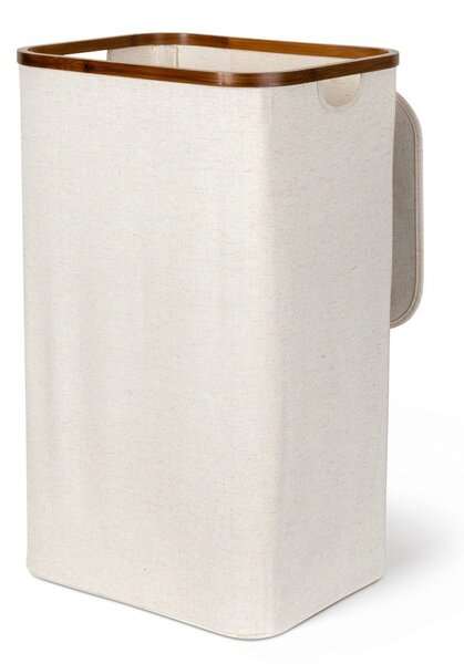 Krémový látkový koš na prádlo Bamboo/Linen – Bigso