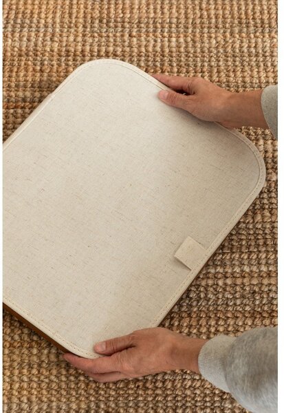 Krémový látkový koš na prádlo Bamboo/Linen – Bigso
