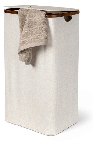 Krémový látkový koš na prádlo Bamboo/Linen – Bigso