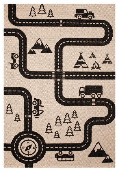 Dětský kusový koberec Vini 103024 Road Map Charly 120x170 cm-120x170