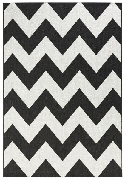 Hanse Home Collection koberce Kusový koberec Meadow 102738 schwarz/creme – na ven i na doma - 160x230 cm