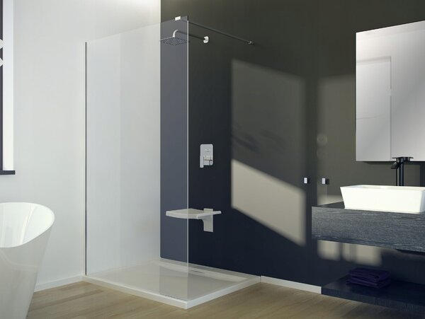 Invena Walk-In, sprchová zástěna 80X200cm, 8mm čiré sklo, chromový profil, INV-AK-32-186-O