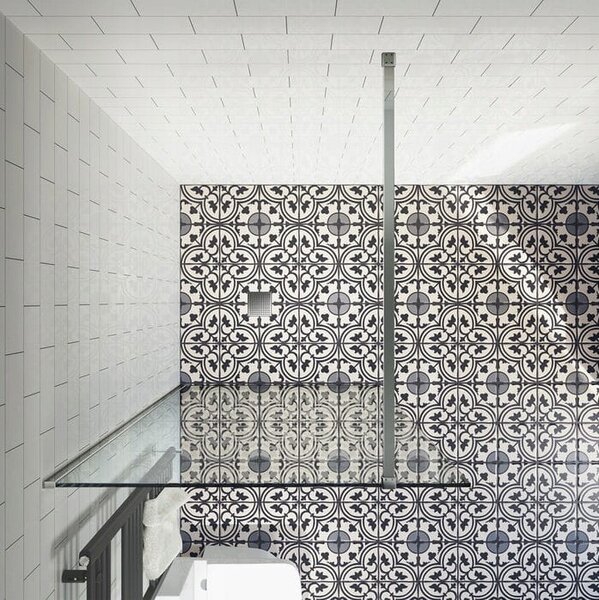 Invena Walk-In, sprchová zástěna 80X200cm, 8mm čiré sklo, chromový profil, INV-AK-32-186-O