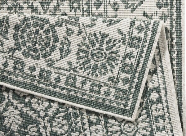 Hanse Home, Kusový koberec Twin-Wendeteppiche 103115 grün creme – na ven i na doma, 80x250, zelená, chodba / předsíň