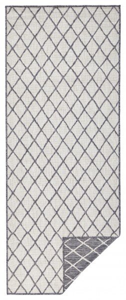 Hanse Home, Kusový koberec Twin-Wendeteppiche 103118 grau creme – na ven i na doma, 80x150, šedá, chodba / předsíň