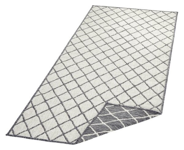 Hanse Home, Kusový koberec Twin-Wendeteppiche 103118 grau creme – na ven i na doma, 80x150, šedá, chodba / předsíň