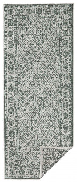 Hanse Home, Kusový koberec Twin-Wendeteppiche 103115 grün creme – na ven i na doma, 80x250, zelená, chodba / předsíň