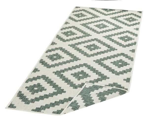 Hanse Home, Kusový koberec Twin-Wendeteppiche 103131 grün creme – na ven i na doma, 160x230, zelená, chodba / předsíň