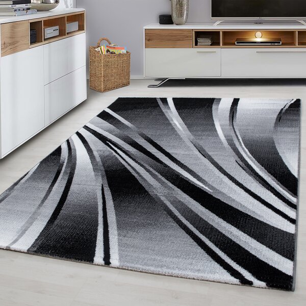 Ayyildiz, AKCE: 200x290 cm Kusový koberec Parma 9210 black, šedá, chodba / předsíň
