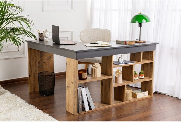 Rohový pracovní stůl v dekoru borovice 120x130 cm Vesper – Kalune Design