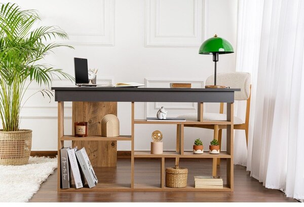 Rohový pracovní stůl v dekoru borovice 120x130 cm Vesper – Kalune Design