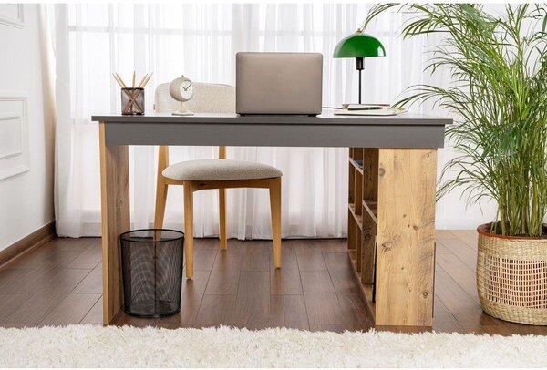 Rohový pracovní stůl v dekoru borovice 120x130 cm Vesper – Kalune Design